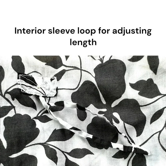 LAUREN RALPH LAUREN | WOMEN’S TUNIC TOP | BLACK WHITE FLORAL | SIZE: LARGE - Picture 9 of 11